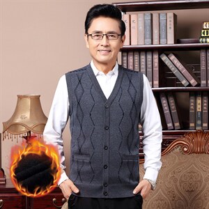 加厚爸爸针织开衫毛衣男2023新款中老年人男装爷爷春秋季上衣图片