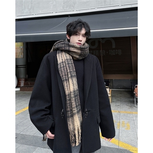 高级感短款西装领毛呢大衣痞帅飞机扣浪型西服504-F27-P108控148图片