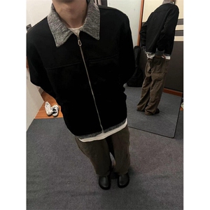 【有货】CLY6628CC-特P85 小香风拼接翻领夹克外套男高级感图片