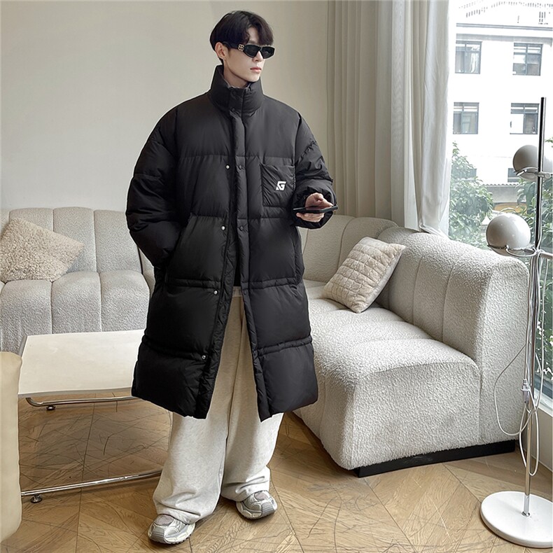 1港风美式复古潮牌中长款大码M-5XL过膝羽绒服男77930P258控378，男装羽绒服，星座226-2