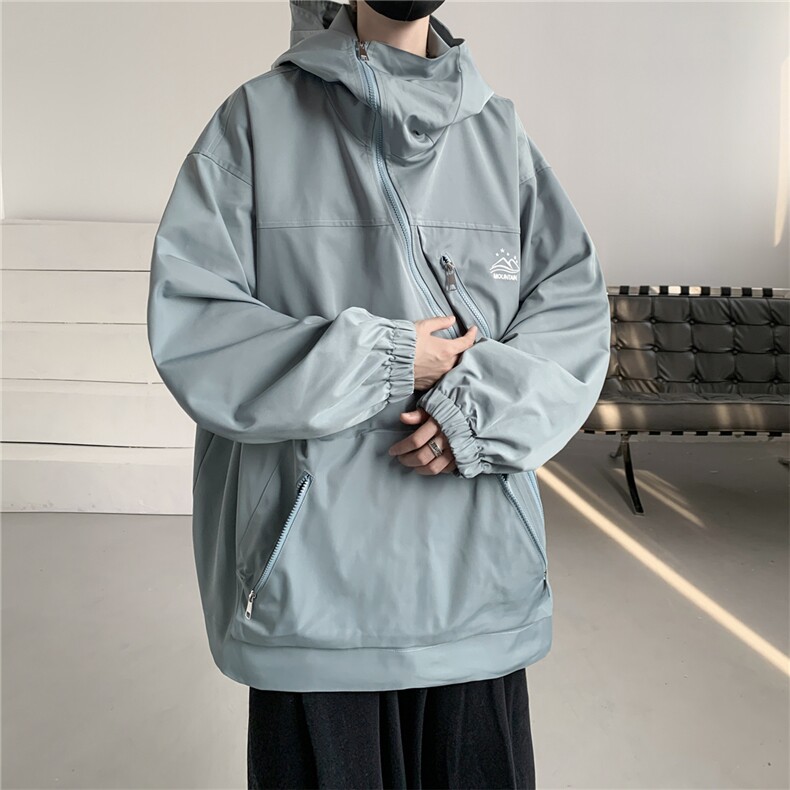 高品质防水连帽冲锋衣斜门襟外套夹克cwy233-P85控118,男装夹克,电商B370