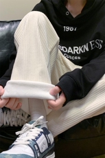 8XL-M秋冬款特大码胖子运动裤灯芯绒卫裤男9028P45控58，男装休闲裤，电商D206-1