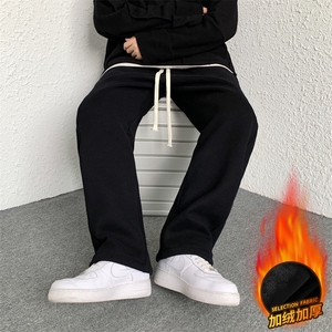 新款男百搭设计感潮流加绒港风休闲裤K62H-P45控78图片