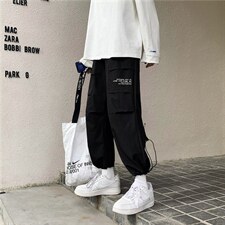 潮牌机能工装裤男宽松直筒百搭束脚休闲裤男生潮流长裤子K219-p30，男装工装外套，星座1008-2