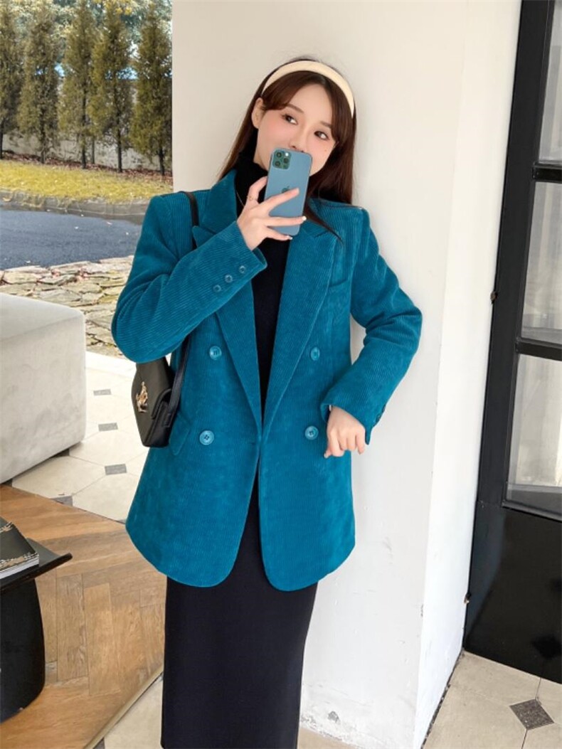 灯芯条西服外套+羽绒内胆,女装其它,登石木子