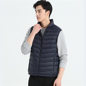 坎肩羽绒马甲2023冬季新款中年男士时尚宽松保暖打底背心爸爸上衣,男装背心/马甲,电商B212（原钱塘6029）