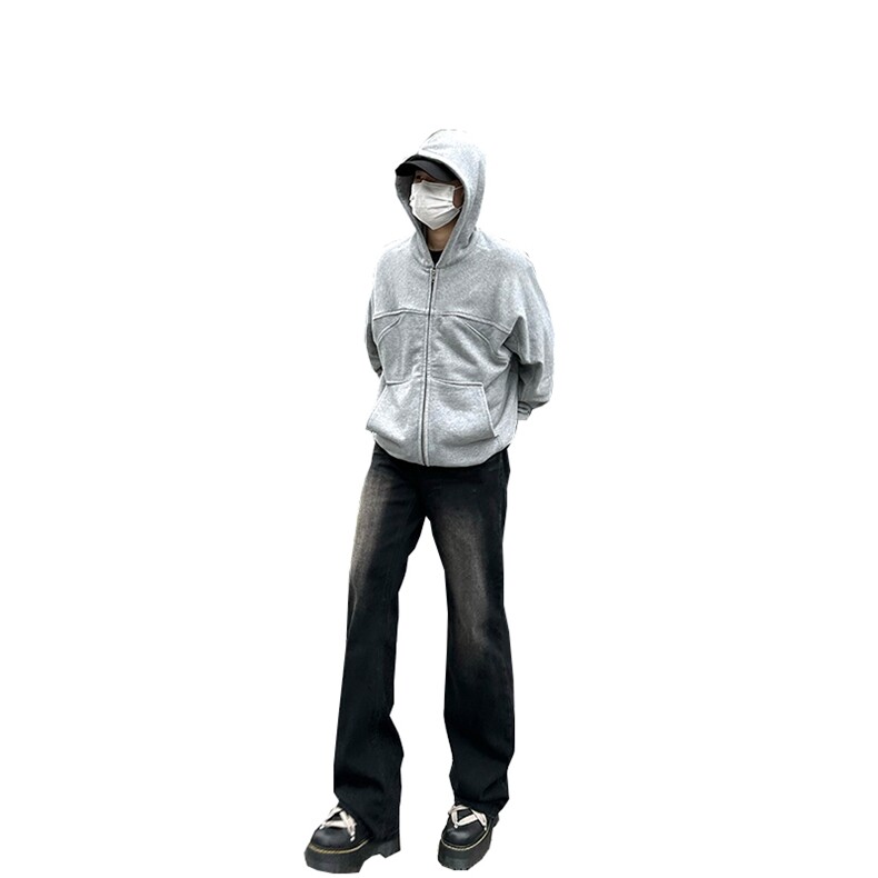 美式ins高街hiphop直筒暗黑重工艺水洗牛仔裤货号K659P50,男装牛仔裤,电商A063