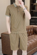 男士短袖T恤2023新款夏季青年体恤薄款半袖潮流打底休闲运动套装，男装休闲套装，电商B212（原钱塘6029）