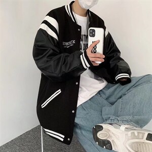 潮流夹克潮男春季棒球领夹克J8051P65图片