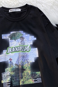 T恤潮流圆领男港风印花2024新款百搭休闲时尚DS-B299-5112P45控69图片