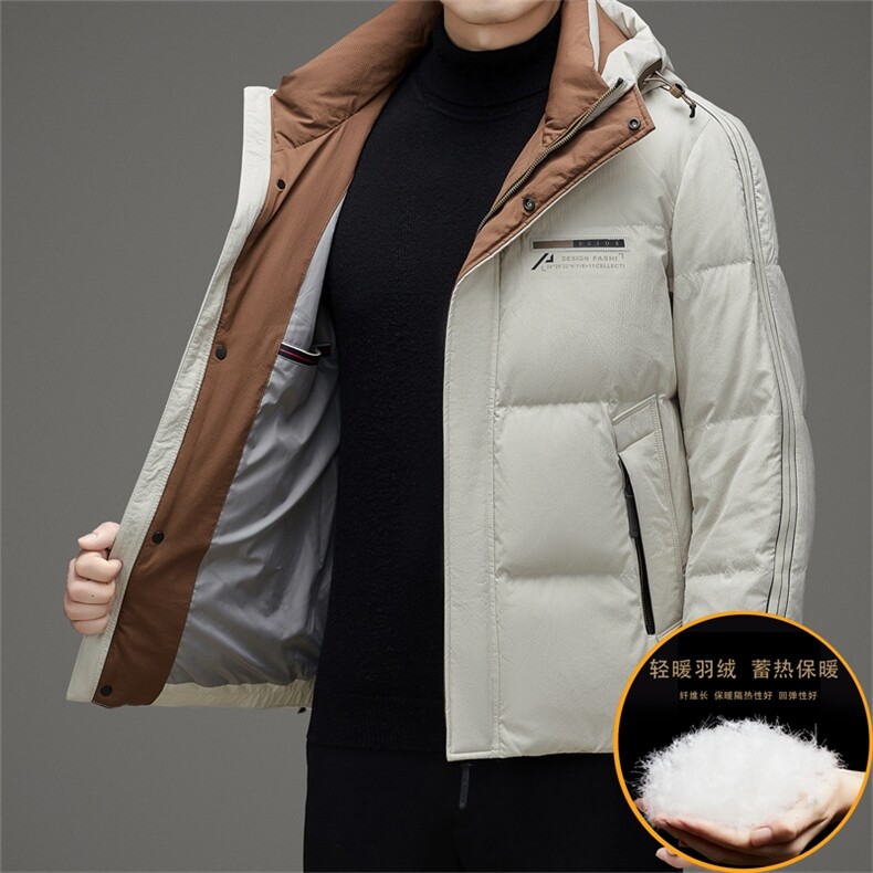羽绒服男款秋冬季男士2024新款男生轻薄高端连帽保暖外套休闲男装,男装羽绒服,电商B212（原钱塘6029）