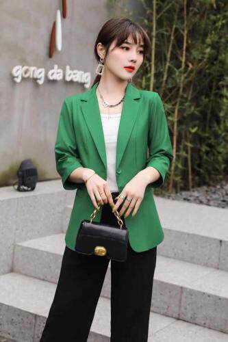 时尚修身显瘦西装外套，女装西装，千利红