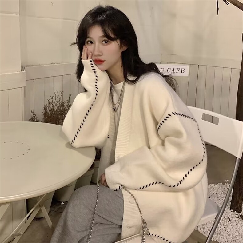 2025年新款秋冬季穿搭韩系慵懒风针织衫软糯毛衣开衫外套秋装女装，男装针织衫/毛衣，星座506A