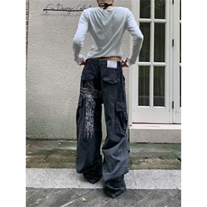 1506-1/KB2281/P62欧美复古休闲工装裤春季男女高街ins潮小众百搭，男装工装外套，星座1506-1