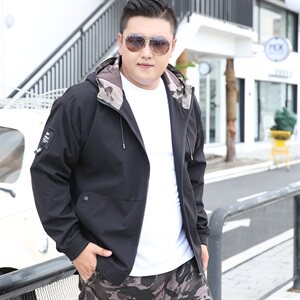 M-9XL男大码连帽夹克外套 5032-1_9023 M-4XLP65 5XL-9XLP75图片