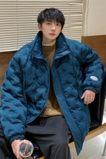定制面料棉衣男港风半高领棉服男外套男8707P125控168，男装棉衣，星座226-1