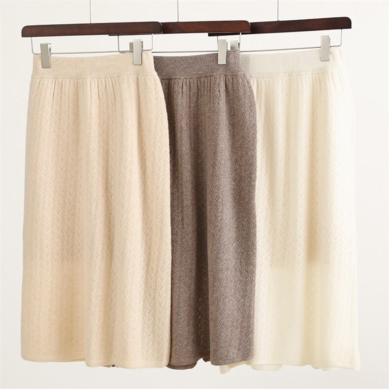 2024秋款时尚菱形花纹半身裙高腰显瘦百搭针织裙优雅气质女装，女装半身裙，玛莎羊绒