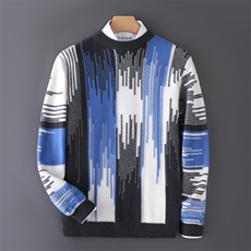 2025百搭时尚简约三色圆领羊毛衫，男装羊毛衫，牧圣羊绒