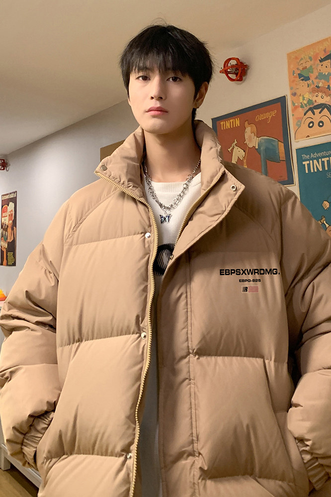 特批内景时尚字母印花面包服翻领棉衣A247-TPMY63701特批75控128,男装棉衣,电商A247