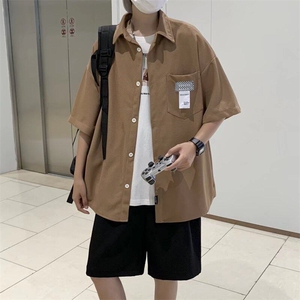 短袖衬衫男夏季外套衬衣潮流春秋季新款港风休闲五分袖CY1168-P36图片