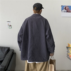 秋冬港风情侣灯芯绒夹克外套多口袋工装宽松衬衫潮韩版H203/P85，男装夹克，钱塘713