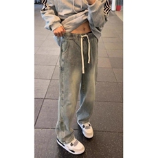 1506-1/KX-A2711/P52字母牛仔裤嘻哈ins潮高街潮流痞帅长裤男女，男装牛仔裤，星座1506-1