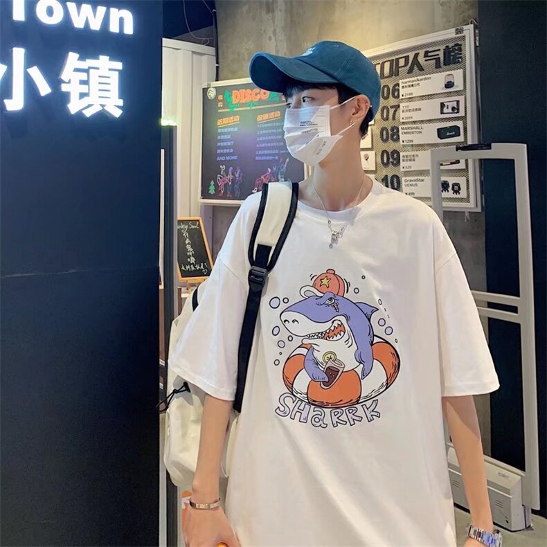 半袖体恤青少年宽松大码五分袖RT13P28图片