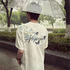 【有货】DT1042-特批35花卉刺绣高品质纯棉短袖T恤，男装T恤，星座603-2