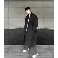 MH03-P145韩系慵懒风长款绒面棉服加厚保暖棉衣外套男，男装棉衣，星座1501-3