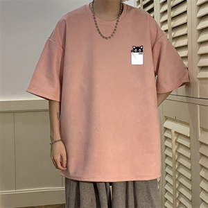 麂皮绒短袖t恤男大码半袖男 酒店风 JD82397-P25图片