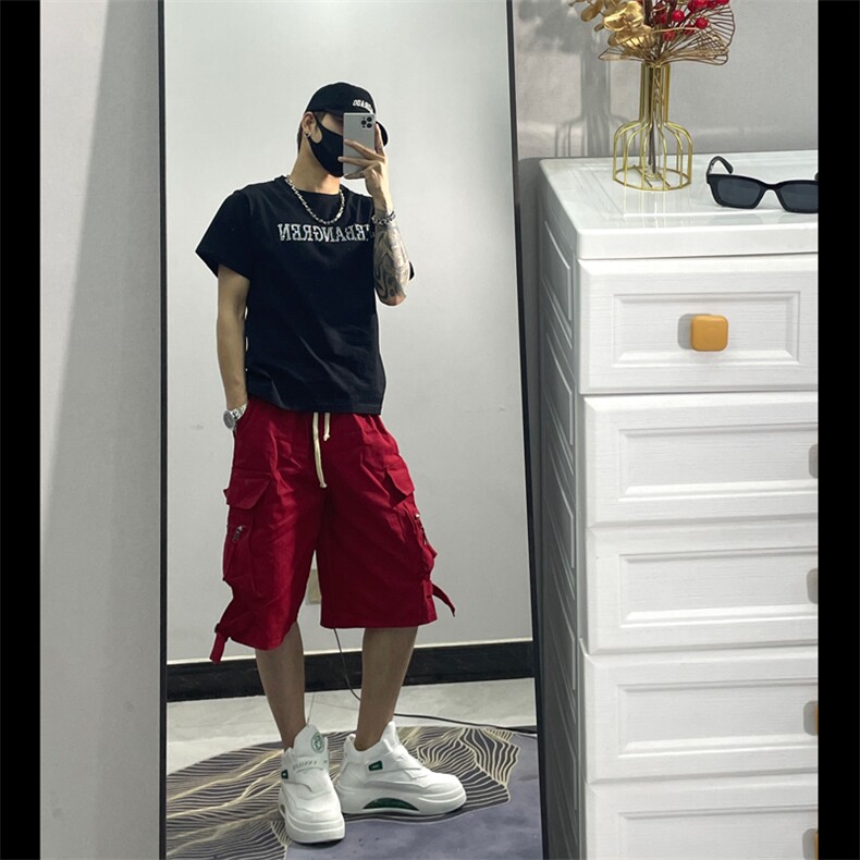 时尚都市工装裤新款休闲裤五分裤原宿宽松型夏季JX9034-P42图片