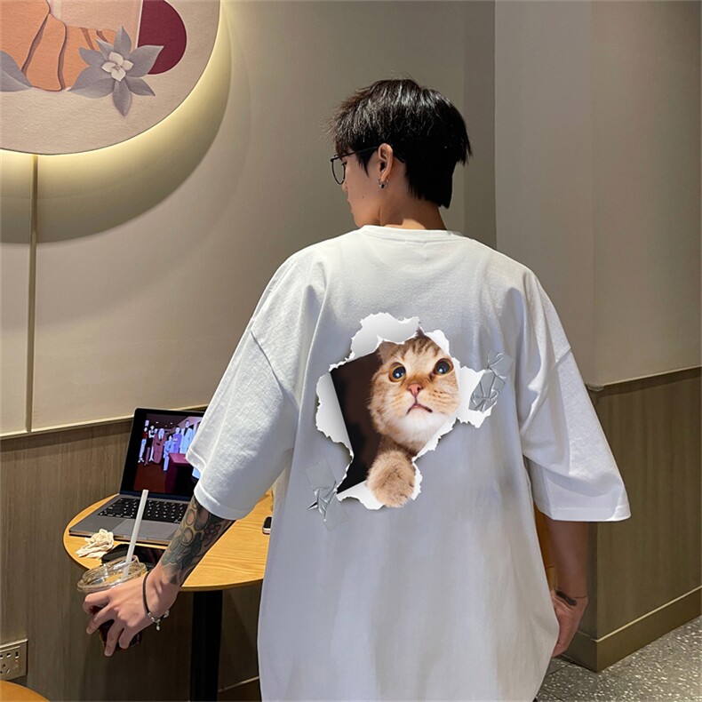 220g纯棉美式夏季短袖t恤男DT418-特批19,男装T恤,电商B370