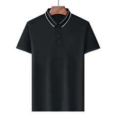 纯色短袖T恤男翻领休闲男装品端舒适透气polo衫上衣，男装Polo衫，钱塘6003（原4033）