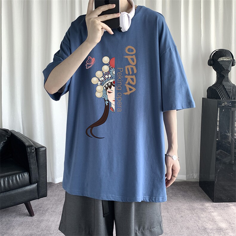 DX17161-P20纯棉短袖t恤男大码半袖打底衫宽松体恤衫港风,男装T恤,电商A040