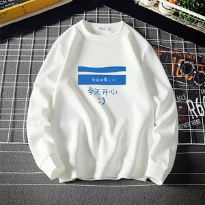 T4033-P25 加绒 P35 简约帅气百搭长袖t恤男大码胖子卫衣薄外套图片
