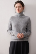 2025秋冬新款羊绒衫女100羊绒高领长袖厚毛衣简约纯色保暖上衣，女装针织衫/毛衣，暖绒情旗舰店