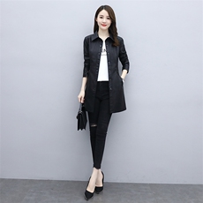 2024年春新款时尚宽松真皮皮衣外套女绵羊皮休闲修身气质显瘦夹克，女装皮衣，缘衣格