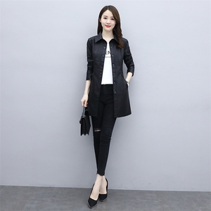 2024年春新款时尚宽松真皮皮衣外套女绵羊皮休闲修身气质显瘦夹克图片