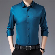 DN5081男式服装秋新款衬衫男长袖翻领休闲四季可穿衬衣P58，男装衬衫，电商B360