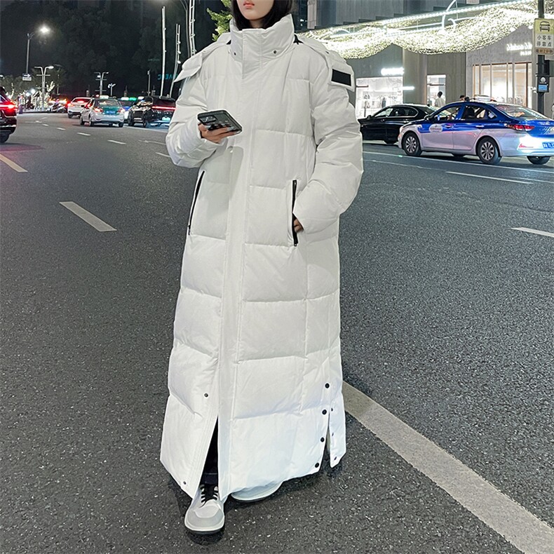 长款连帽纯色立领可休闲保暖加厚情侣羽绒服宽松上衣,男装羽绒服,星座1602B（原101B-1）