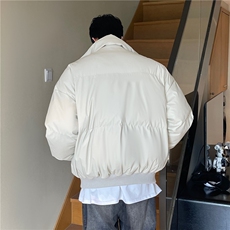 PU皮飞行夹克棉服男款冬季加棉加厚保暖棉衣外套情侣短款立领棉袄，男装棉衣，电商A450