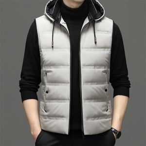 22冬季新款羽绒马甲男保暖外套90鸭绒纯色休闲连帽ZG22950-P170图片