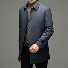 2023冬季新款男装中长款羽绒服中青年白鸭绒内胆上衣保暖休闲外套，男装羽绒服，电商B212（原钱塘6029）