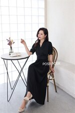 腰带收腰连衣裙，女装连衣裙，珀莎