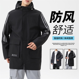 M-8XL 大码胖子休闲连帽风衣夹克 控128图片