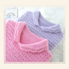 羊绒儿童翻领镂空毛衣柔软舒适时尚百搭春秋，童装毛衣，宛庄羊绒