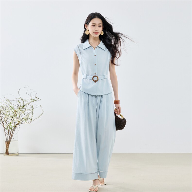 优雅淑女风两件套2026年夏季修身显瘦套装女,女装套装/套裙,梦芯尔