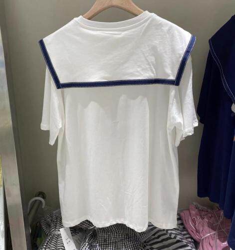 新款海军领棉T，女装，云落伊里