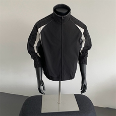 潮牌美式撞色拼接运动立领外套男宽松百搭夹克JK01572-P75，男装夹克，星座308B-2