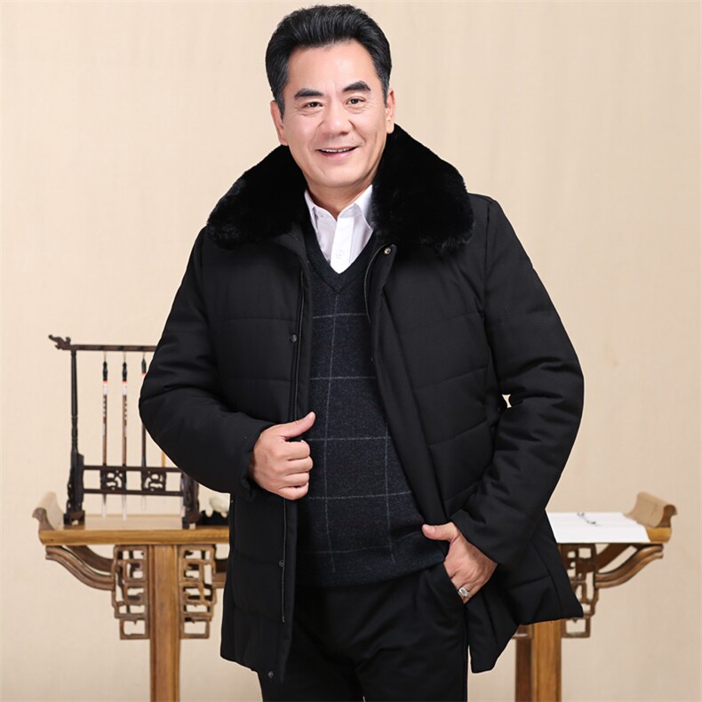 8801/大款长年有货，高档爸爸棉衣中老年棉服棉袄中长款图片